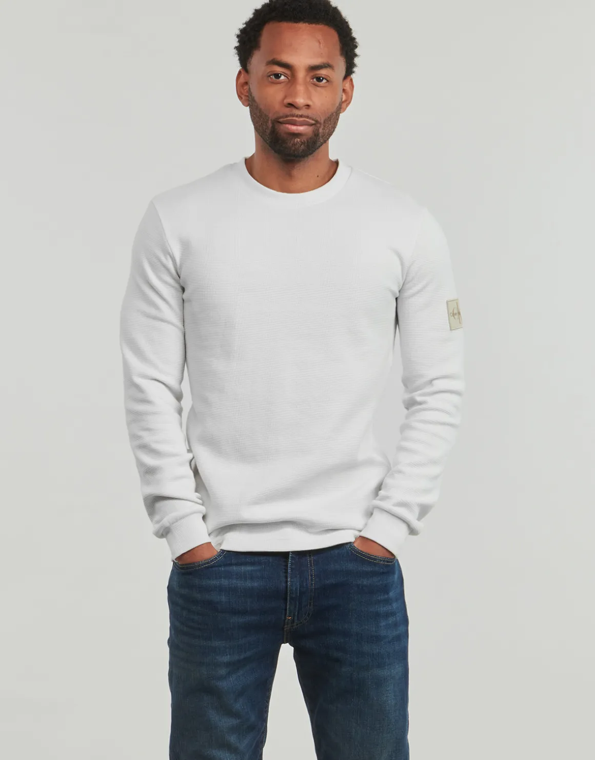 Calvin Klein Jeans - BADGE WAFFLE LS TEE