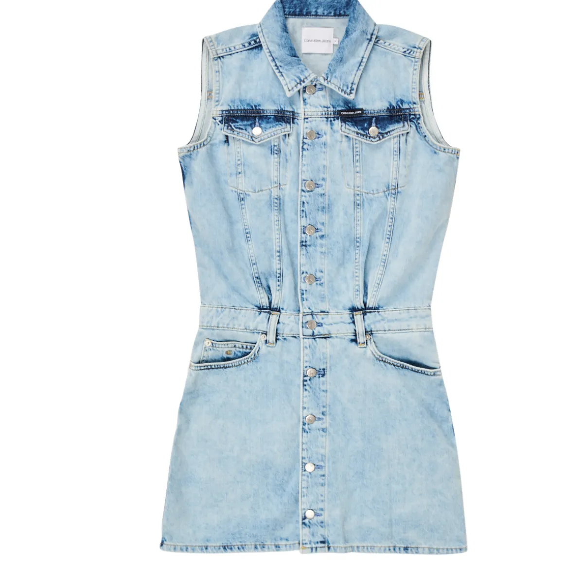 Calvin Klein Jeans - SLEEVELESS BLUE DENIM DRESS