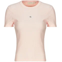 Calvin Klein Jeans - WOVEN LABEL RIB FITTED TEE