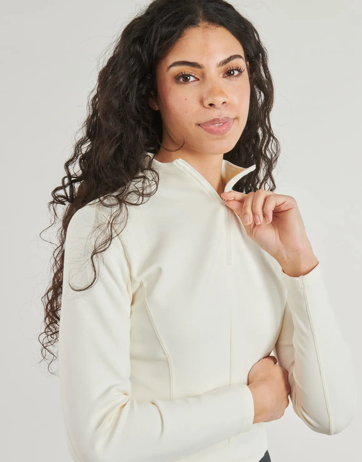 Converse - HALF-ZIP MOCK NECK LONG SLEEVE TOP