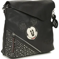 Desigual - BACK MICKEY STUDSTYLE JERSEYMAX PU BLACK