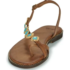 Exé Shoes - 530-MILOS-LEATHER-BROWN-TURQUOISE