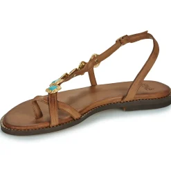 Exé Shoes - 530-MILOS-LEATHER-BROWN-TURQUOISE