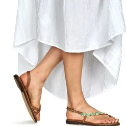 Exé Shoes - 530-MILOS-LEATHER-BROWN-TURQUOISE