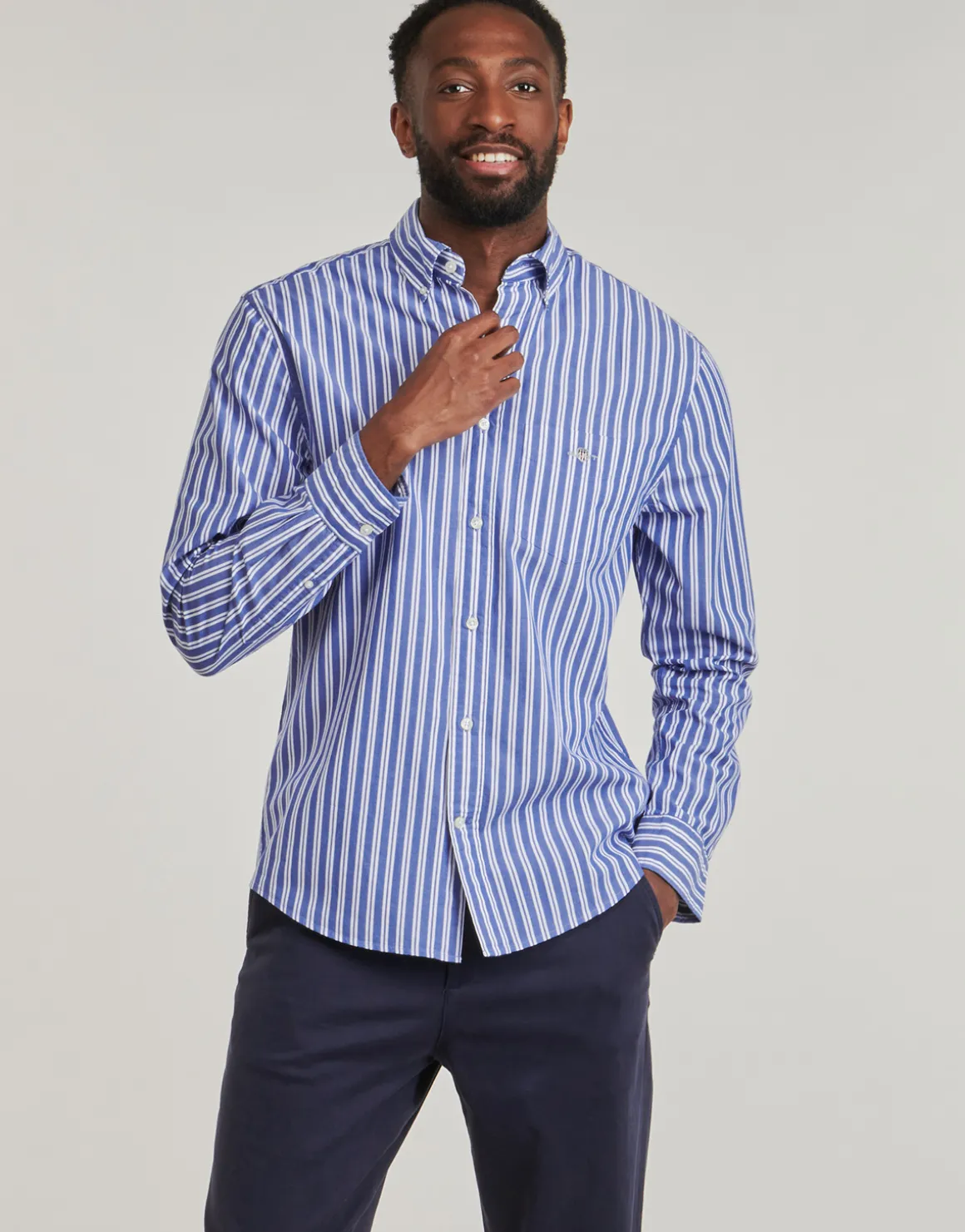 Gant - REG CLASSIC POPLIN STRIPE SHIRT