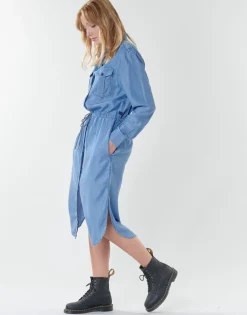 G-Star Raw - Rovic maxi shirt dress ls