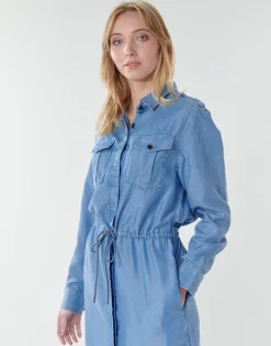G-Star Raw - Rovic maxi shirt dress ls