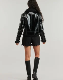 Guess - LS ANDREA FAUX SHEARLING JKT