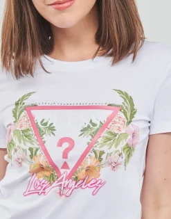 Guess - SS CN TRIANGLE FLOWERS TEE