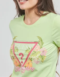 Guess - SS CN TRIANGLE FLOWERS TEE