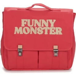 Jojo Factory - CARTABLE UNIE PINK FUNNY MONSTER 35 CM