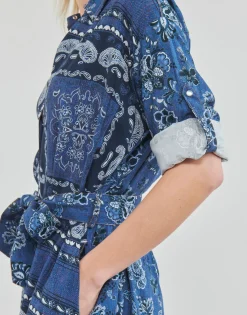 Liu Jo - ABITO CAMICIA DEN.BLUE PRINTS WASH