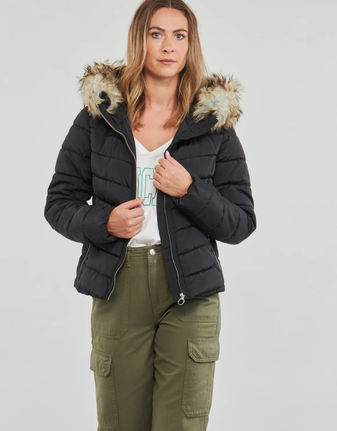 Only - ONLELLAN QUILTED HOOD JACKET CC OTW