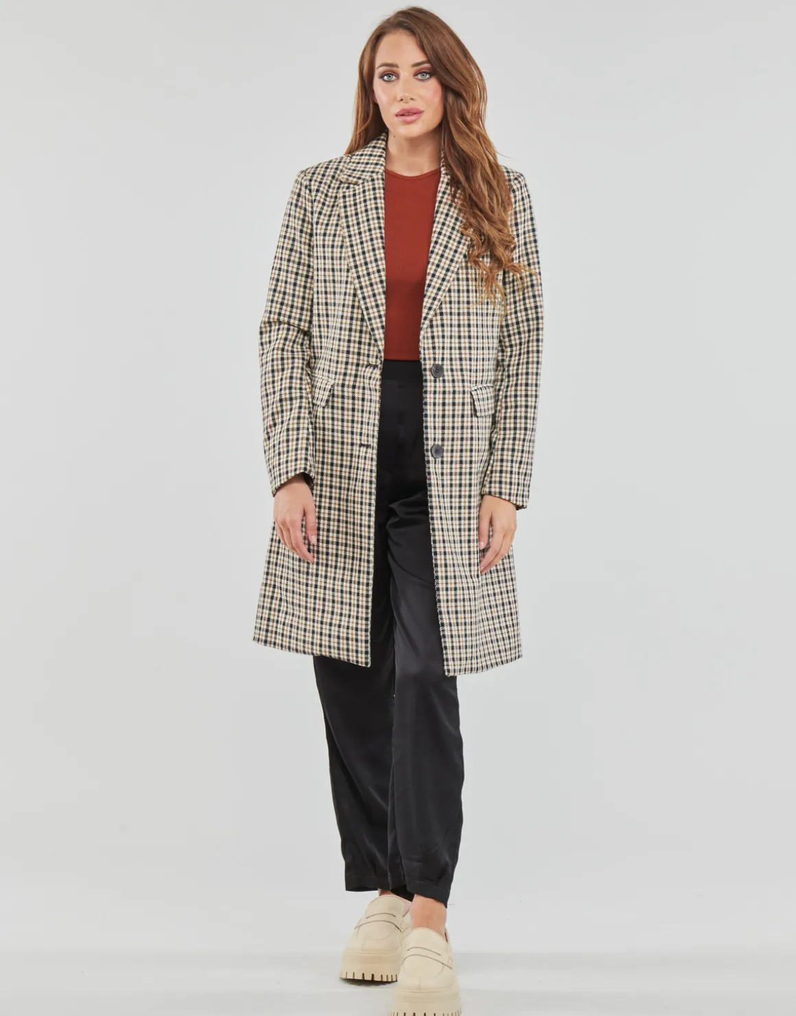 Only - ONLNORMA ASTRID CHECK COAT CC OTW