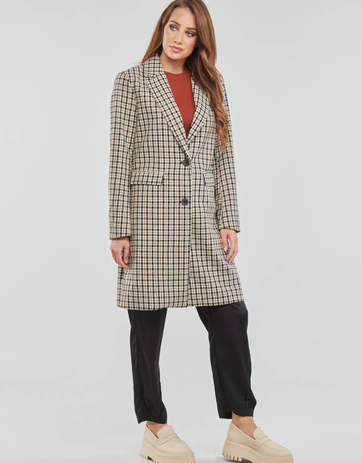 Only - ONLNORMA ASTRID CHECK COAT CC OTW