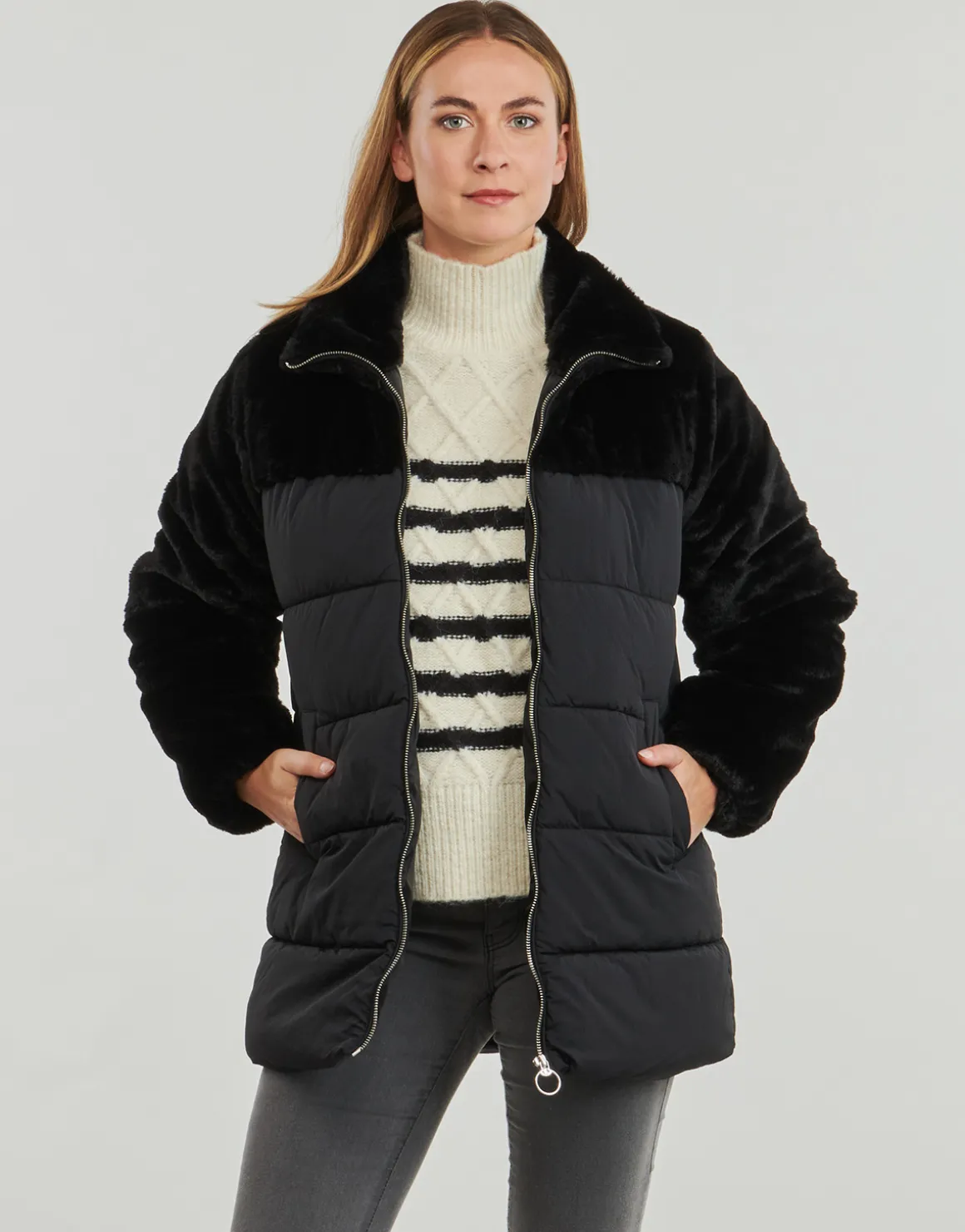 Only - ONLWANJA FUR PUFFER MIX COAT CC OTW