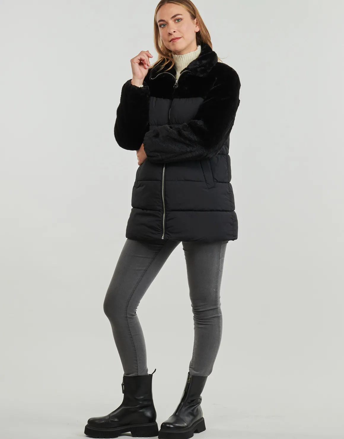 Only - ONLWANJA FUR PUFFER MIX COAT CC OTW