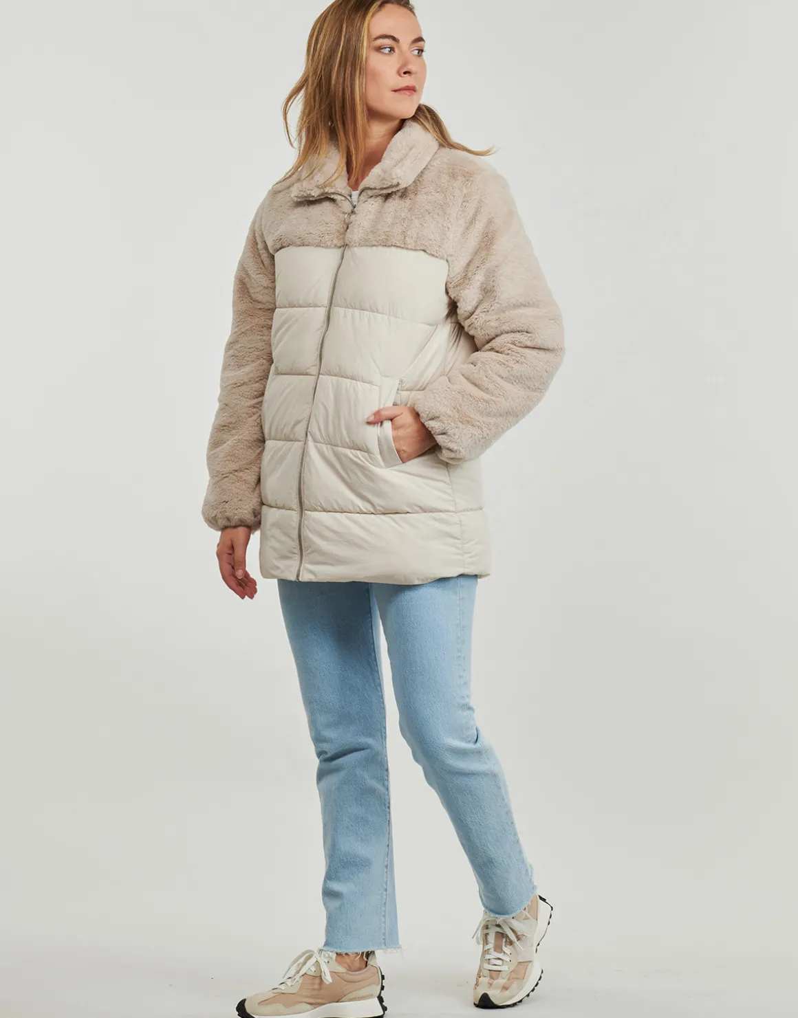 Only - ONLWANJA FUR PUFFER MIX COAT CC OTW