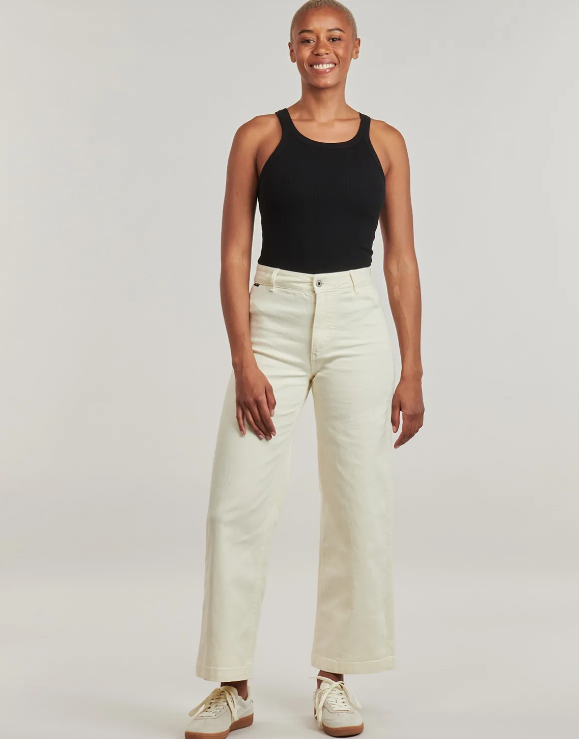 Pepe jeans - HIGH RISE WIDE CROP TANIA