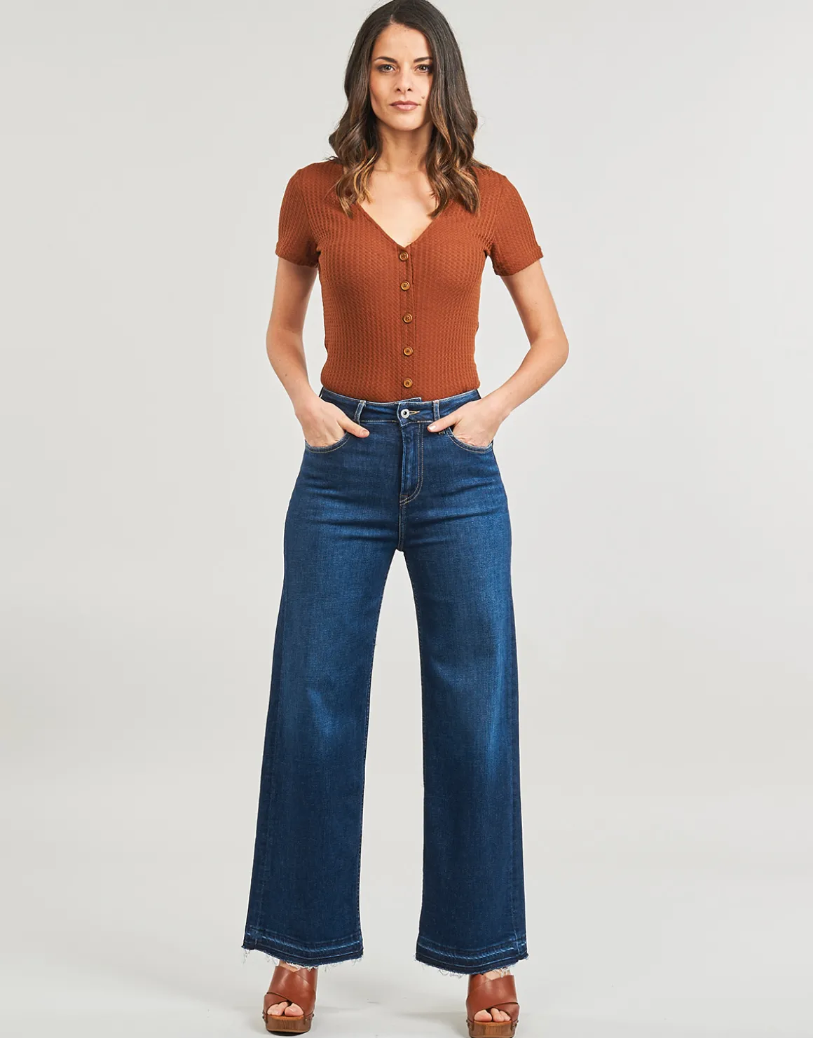Pepe jeans - WIDE LEG JEANS UHW