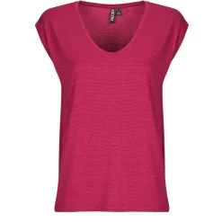 Pieces - PCBILLO TEE LUREX STRIPES