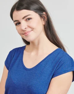 Pieces - PCBILLO TEE LUREX STRIPES