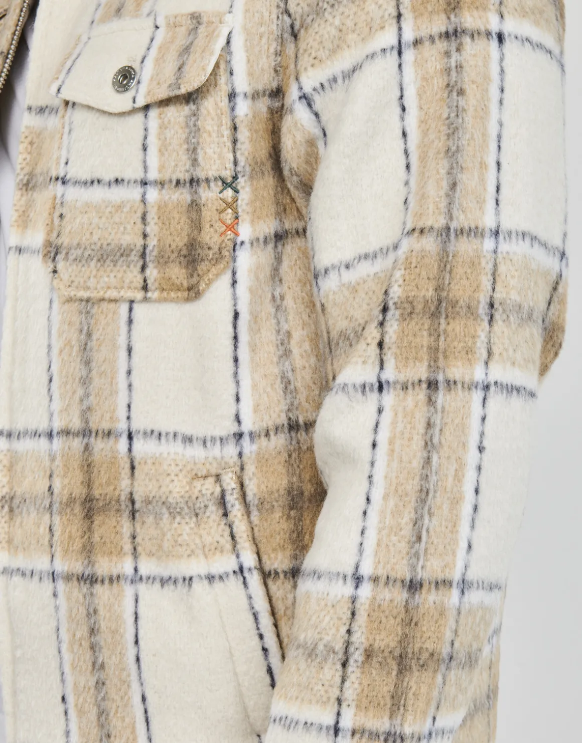 Scotch & Soda - Wool-Blend Zip-Thru Check Overshirt