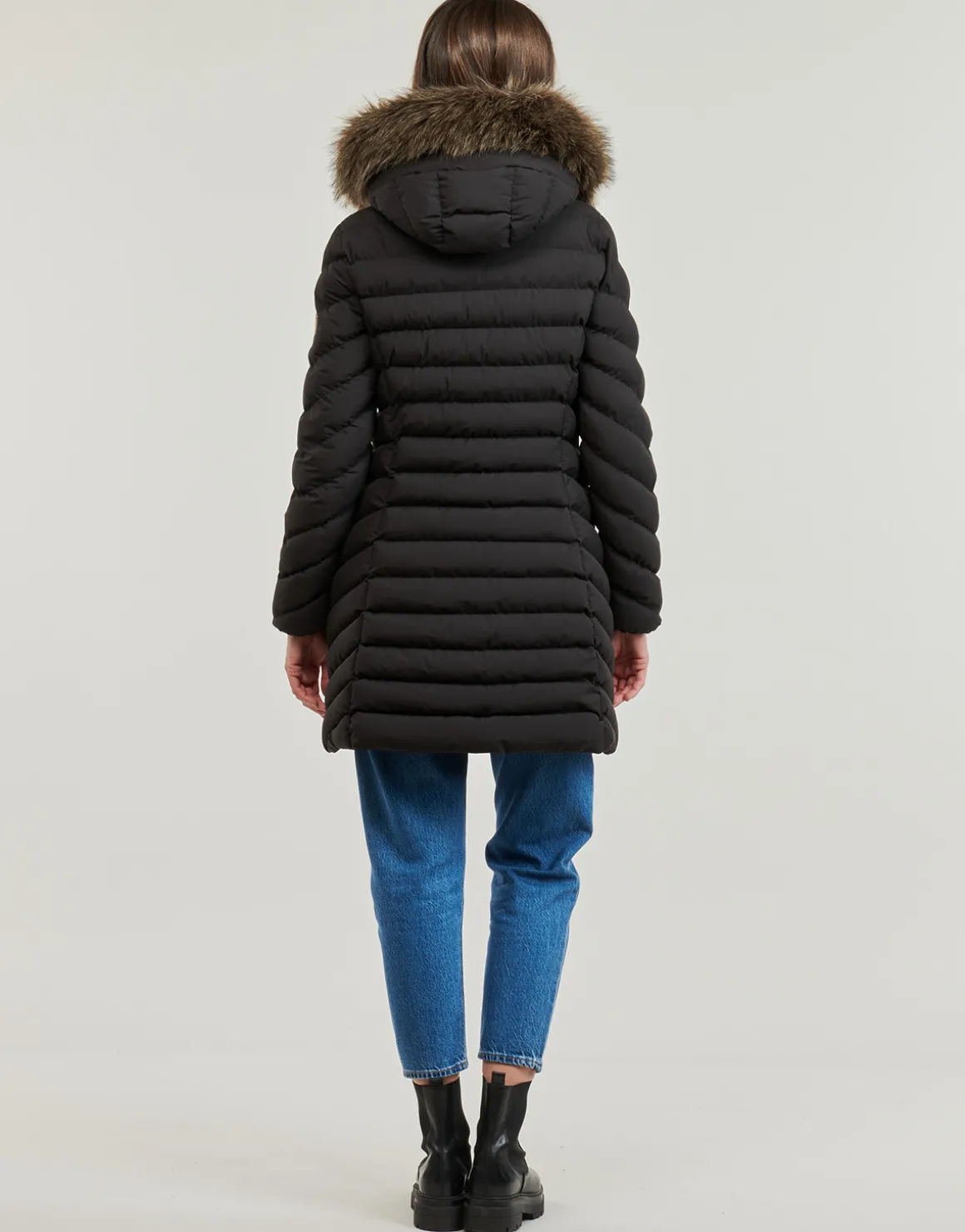 Superdry - FUJI HOODED MID FAUSSE FOURRURE