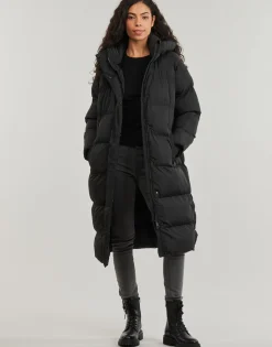 Superdry - LONGLINE HOODED PUFFER COAT