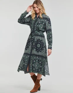 Tommy Hilfiger - BANDANA VIS MIDI SHIRT DRESS LS