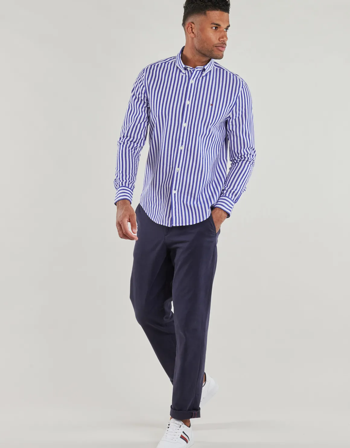 Tommy Hilfiger - FLEX POPLIN BOLD STRIPE RF SHIRT