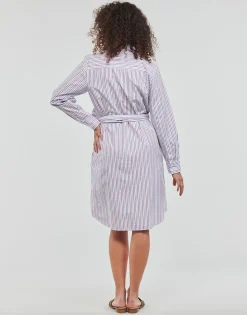 Tommy Hilfiger - ORG CO GBL STP KNEE SHIRT DRESS