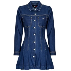 Tommy Jeans - DENIM PLEATED TRUCKER DRESS