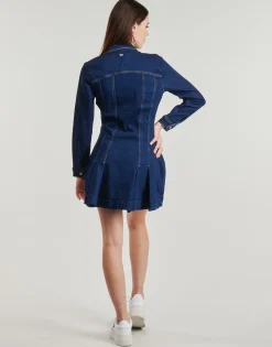 Tommy Jeans - DENIM PLEATED TRUCKER DRESS