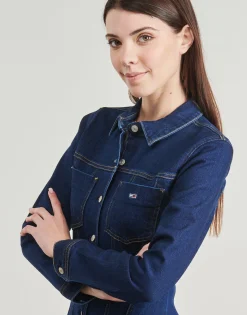 Tommy Jeans - DENIM PLEATED TRUCKER DRESS