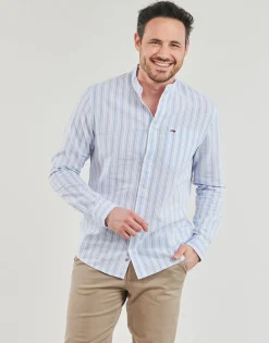 Tommy Jeans - TJM MAO STRIPE LINEN BLEND SHIRT