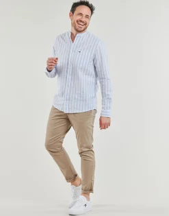 Tommy Jeans - TJM MAO STRIPE LINEN BLEND SHIRT