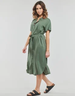 Vero Moda - VMBUMPY SS CALF SHIRT DRESS NOOS